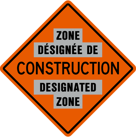 MC-1DB - Designated Construction Zone Bilingual