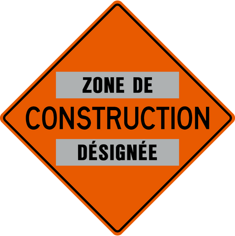MC-1DF - Designated Construction Zone French Text