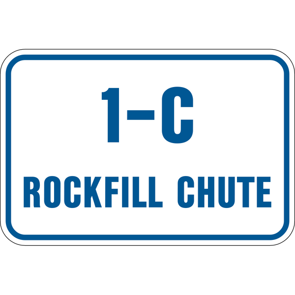Rockfill Chute level number | Western Safety Sign