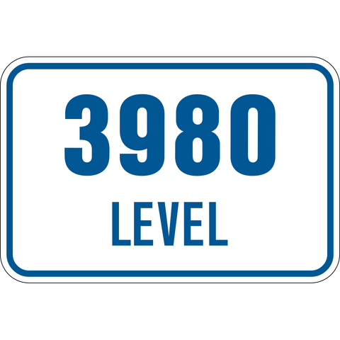 Mine Level Number Signs | Western Safety Sign