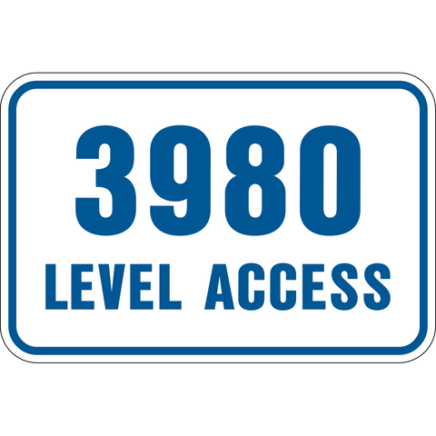 Level Access level number | Western Safety Sign