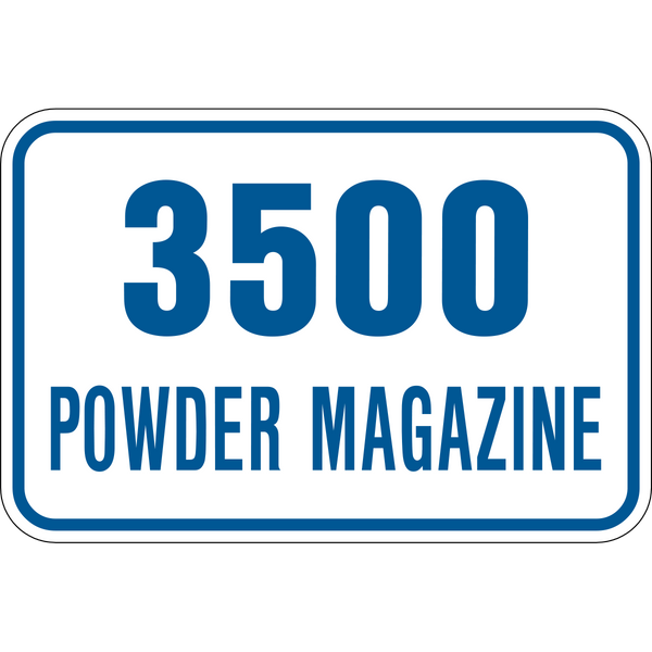 Powder Magazine level number | Western Safety Sign