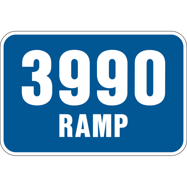 Sign Ramp Number 1 Ramp level number | Western Safety Sign