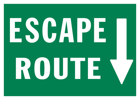 Escape Route Arrow Down