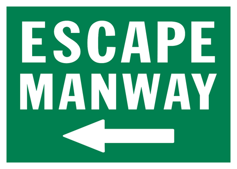 Escape Manway arrow left