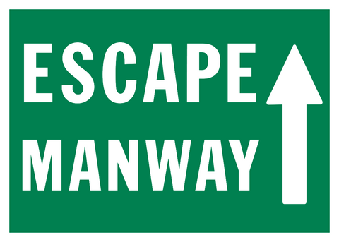 Escape Manway arrow up