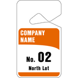 Parking Permit Tags are single-sided styrene plastic tags that hang from your vehicle's rearview mirror and come with your choice of colors, text, logo and numbering that are used for vehicle identification.