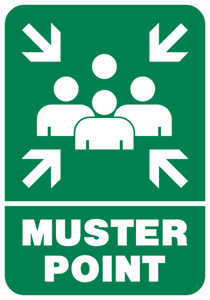 Outdated Muster Point Sign Muster Point Assembly Sign | Western Safety Sign