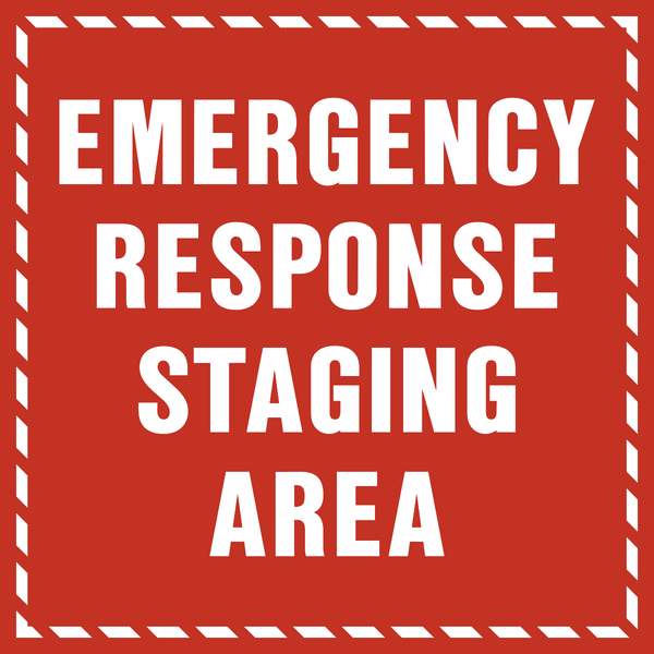 Staging Sign Example Emergency Response Staging Area Sign | Western Safety Sign