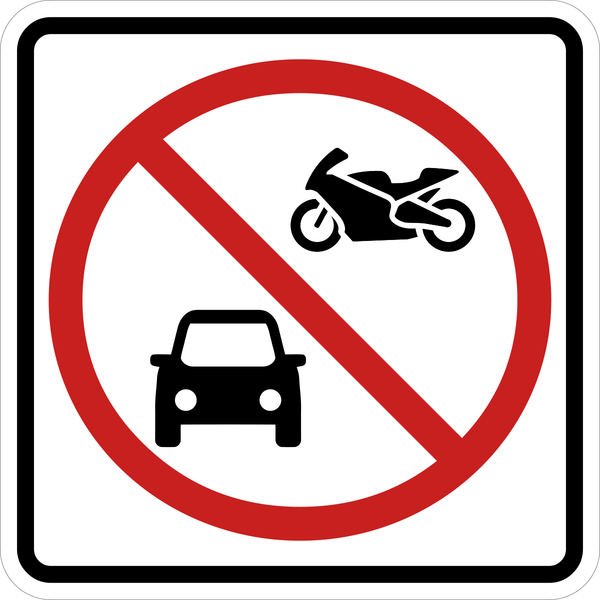 No Cars or Motorcycles Sign | Western Safety Sign