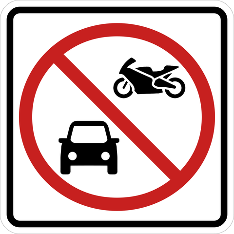 No Cars or Motorcycles