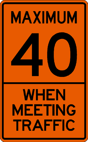 MW-150 Maximum Speed When Meeting Traffic