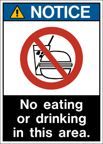 Notice - No Eating or Drinking