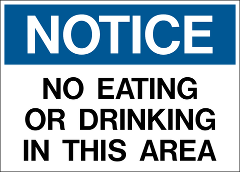 Notice - No Eating or Drinking