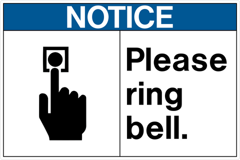 Notice - Ring Bell