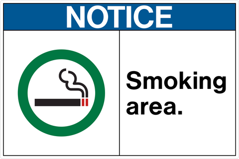 Notice - Smoking Area