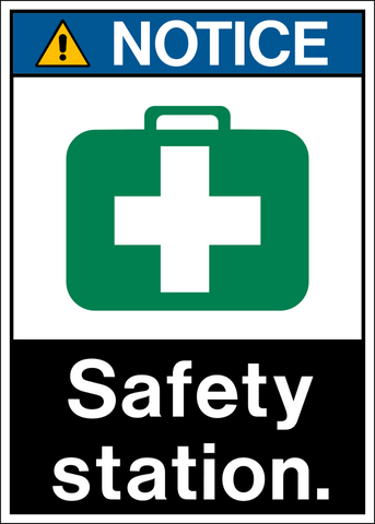 Safety Station ANSI Notice Sign