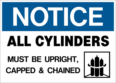 Cylinder Storage Notice Sign