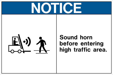 Notice - Sound Horn