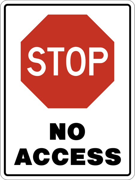 Stop No Access Sign with Stop Sign Graphic | Western Safety Sign