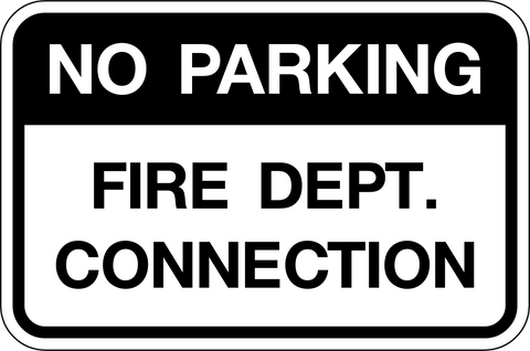 No Parking Fire Dept. Connection