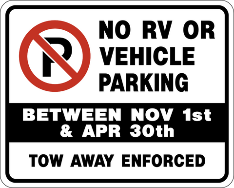 No Parking RV or Vehicle