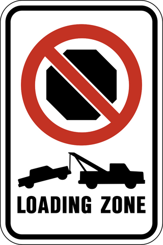 No Stopping Loading Zone