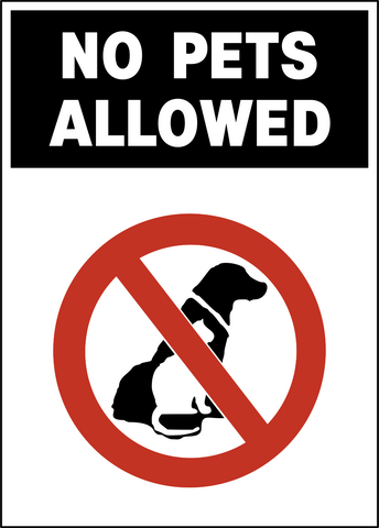 Printable No Pets Sign
