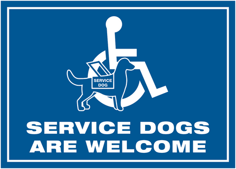 Service Dogs Welcome