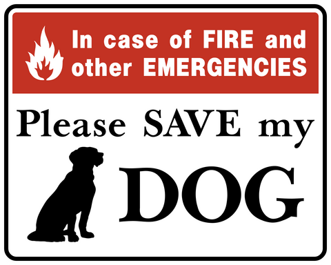 Save Dog Sticker Save my Dog | Western Safety Sign
