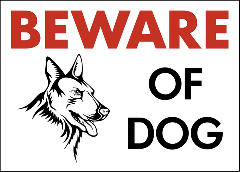 Warning of Dog