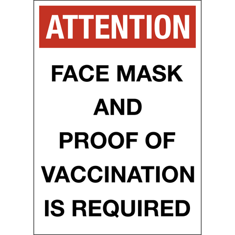 Face Mask and Proof of Vaccination