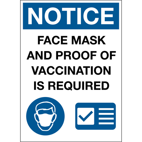 Face Mask and Proof of Vaccination