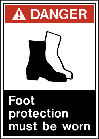 Danger - Foot Protection