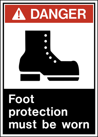 Danger - Foot Protection