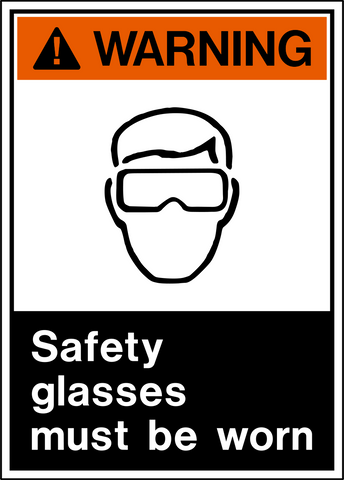 Warning - Eye Protection