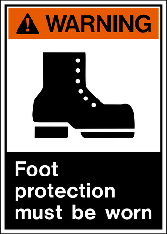 Warning - Foot Protection | Western Safety Sign