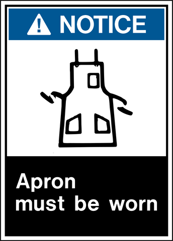 Notice - Safety Apron