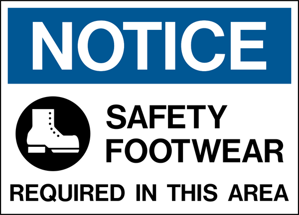 Notice - Foot Protection | Western Safety Sign