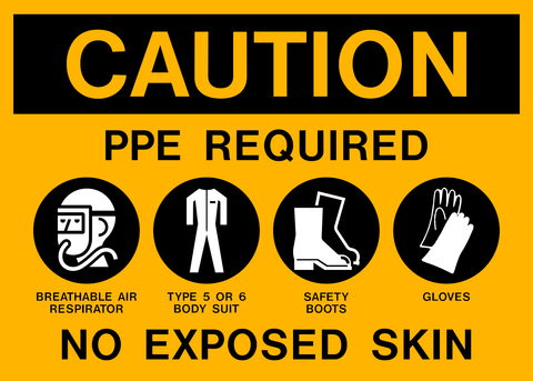 Caution - No Exposed Skin