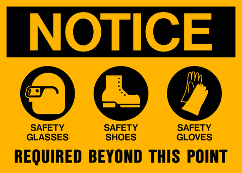 Notice - Protective Equipment