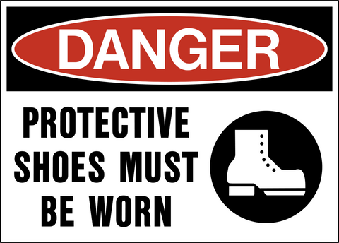 Safety Sign Risk Foot Danger - Foot Protection | Western Safety Sign