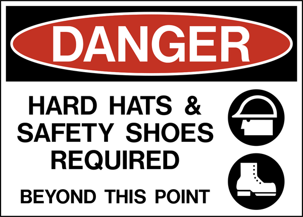 Danger - Head and Foot Protection | Western Safety Sign