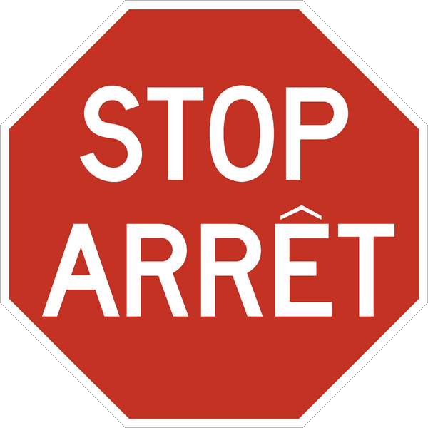 Multilingual Stop Signs STOP Bilingual Regulatory Traffic Sign | Western Safety Sign