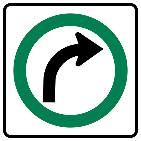 RB-14 R Right Turn Only