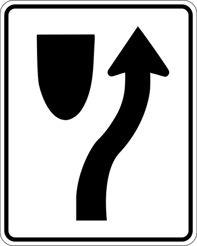 Barrier Keep Right Regulatory Traffic Sign | Western Safety Sign