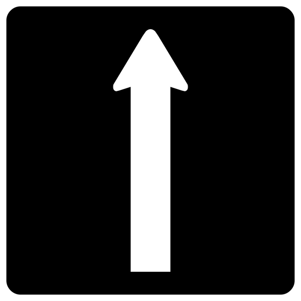 Straight Lane Regulatory Traffic Sign | Western Safety Sign