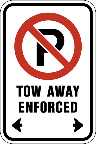 No Parking Tow Away Enforced