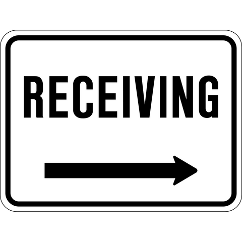 Directional Receiving Signs Receiving Arrow Right Sign | Western Safety Sign