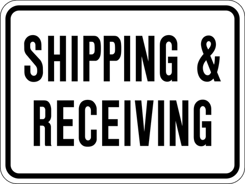 Receiving Sign Sticker Shipping & Receiving Sign | Western Safety Sign
